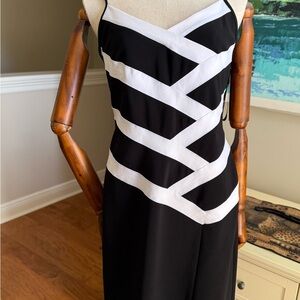 Joseph Ribkoff Black and White Asymmetrical Dress
